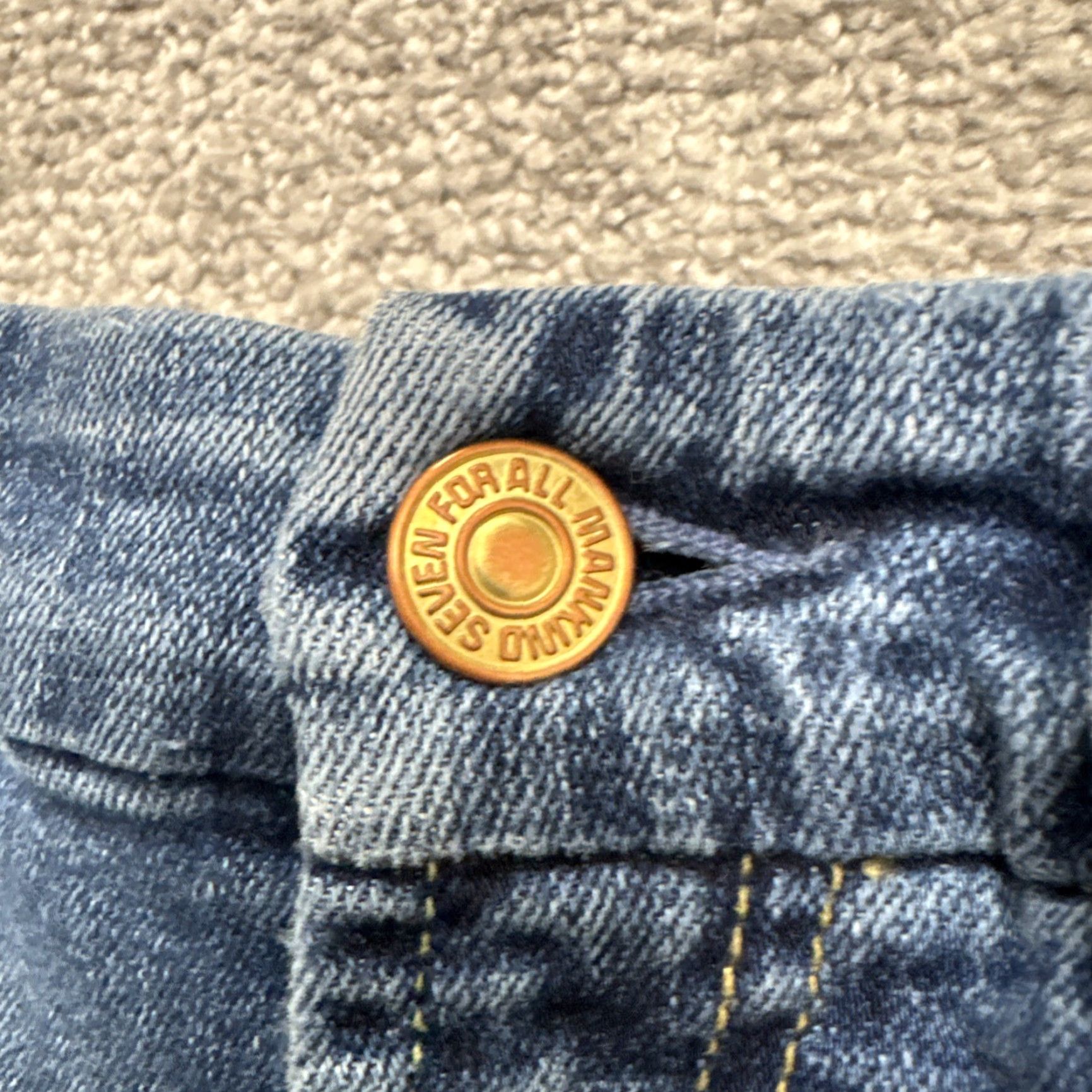 7 For All Mankind VINTAGE None Jeans Womens 24 Blue Low Rise Ankle Skinny Denim Casual Streetwear 90s Girls Size 42" / US 20 - 3 Thumbnail