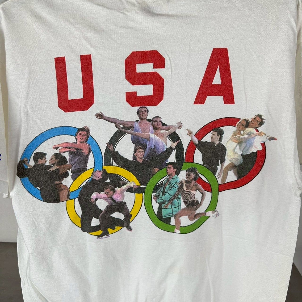 Vintage ​​​​​​​​​​1997 USA Olympics Tour of World Figure Skating Tee Size US L / EU 52-54 / 3 - 4 Thumbnail
