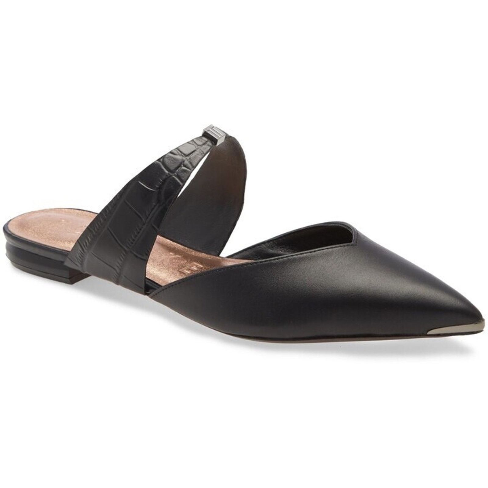 Ted Baker Ted Baker 6.5 Oryla Pointed Toe Leather Mule Flats 37 EU Size US 6.5 / IT 36.5 - 1 Thumbnail