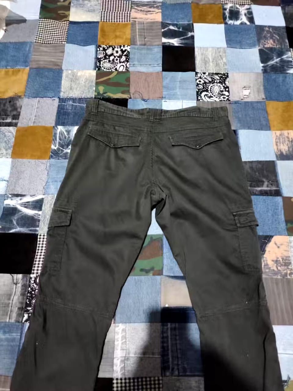 semanticdesign Semantic Design Dark Olive Cargo Multipocket flare Pants Size US 31 - 6 Thumbnail