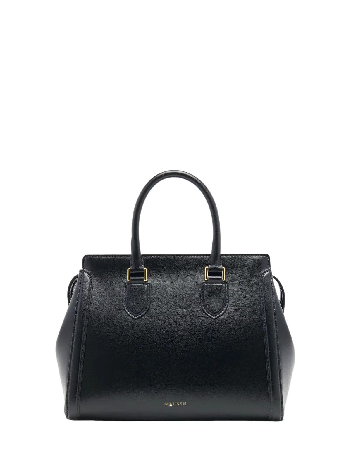 McQ Alexander McQueen ALEXANDER MCQUEEN Birdee Black Leather Top Handle New Size ONE SIZE - 1 Thumbnail