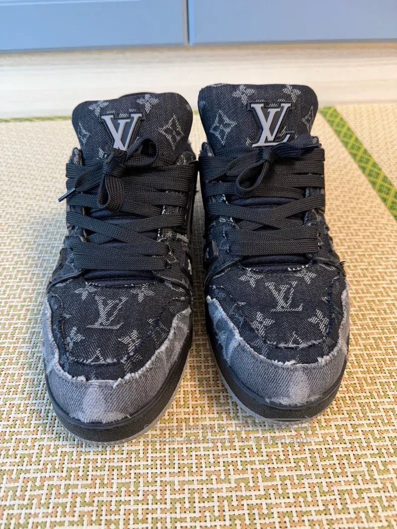 Louis Vuitton Louis Vuitton Black Sabotage Denim Full Print Skateboard S Size US 7 / EU 40 - 3 Thumbnail