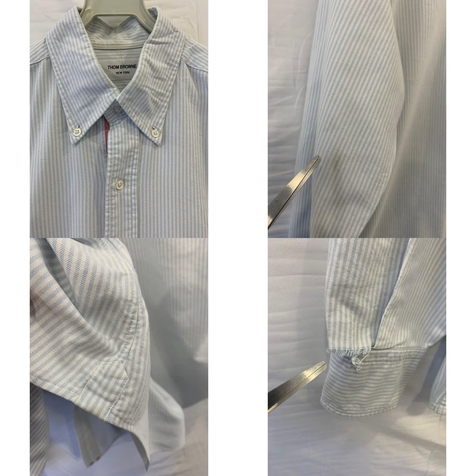 Thom Browne Thom Browne Button-Down Oxford Stripe Shirt Men’s XL Made in USA Patch Logo #C2 Shirt Mens XL Blue Striped 100% cotton USA Patch Logo Size US XL / EU 56 / 4 - 8 Thumbnail