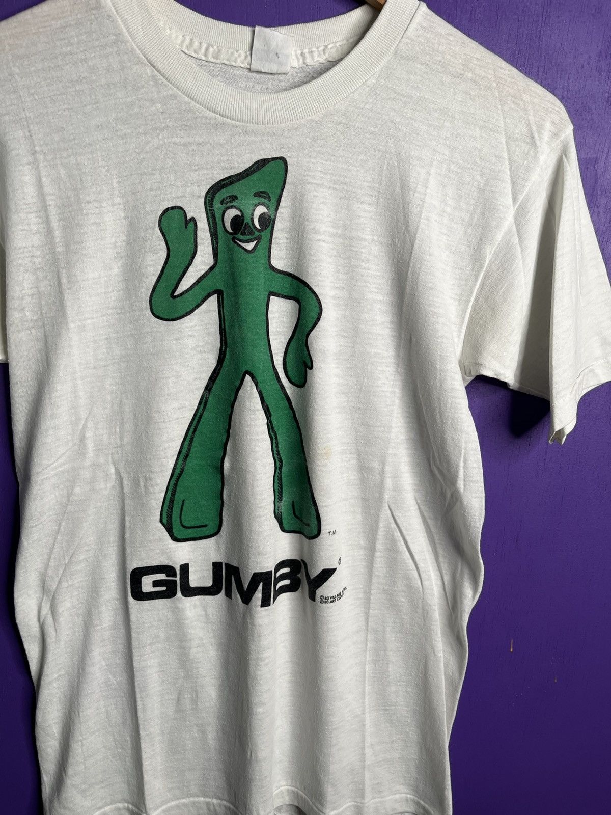 Vintage Vintage 1983 Gumby standing promo t-shirt Size US M / EU 48-50 / 2 - 3 Thumbnail