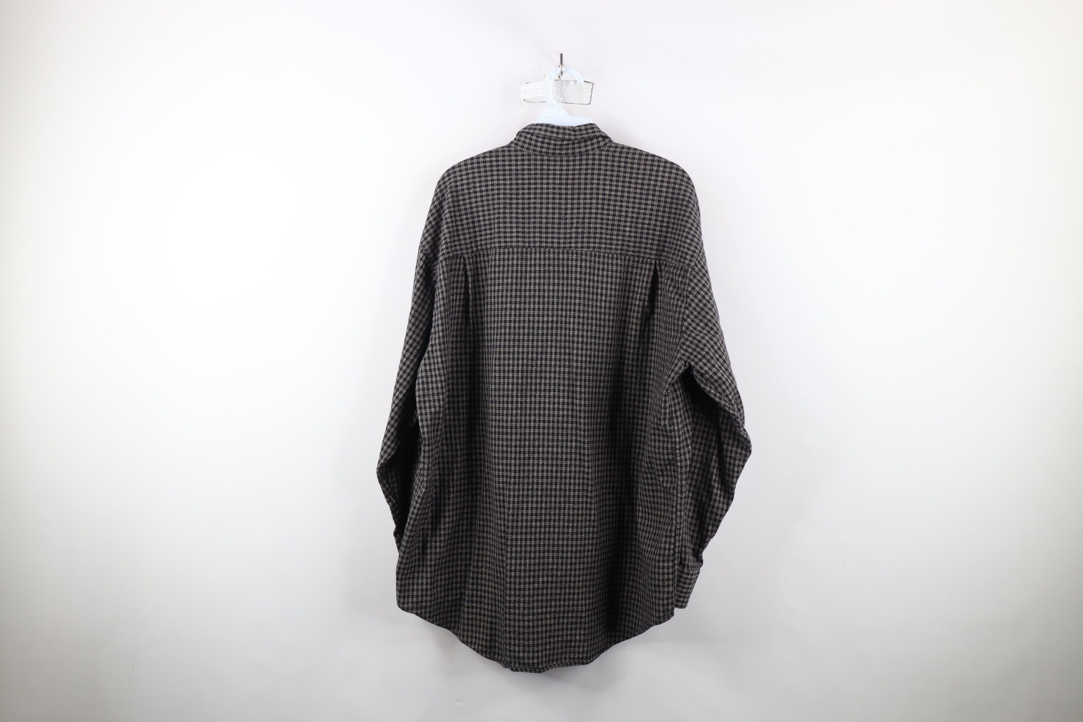 Vintage Vintage 90s Streetwear Fit Tweed Button Down Shirt Cotton Size US L / EU 52-54 / 3 - 9 Thumbnail
