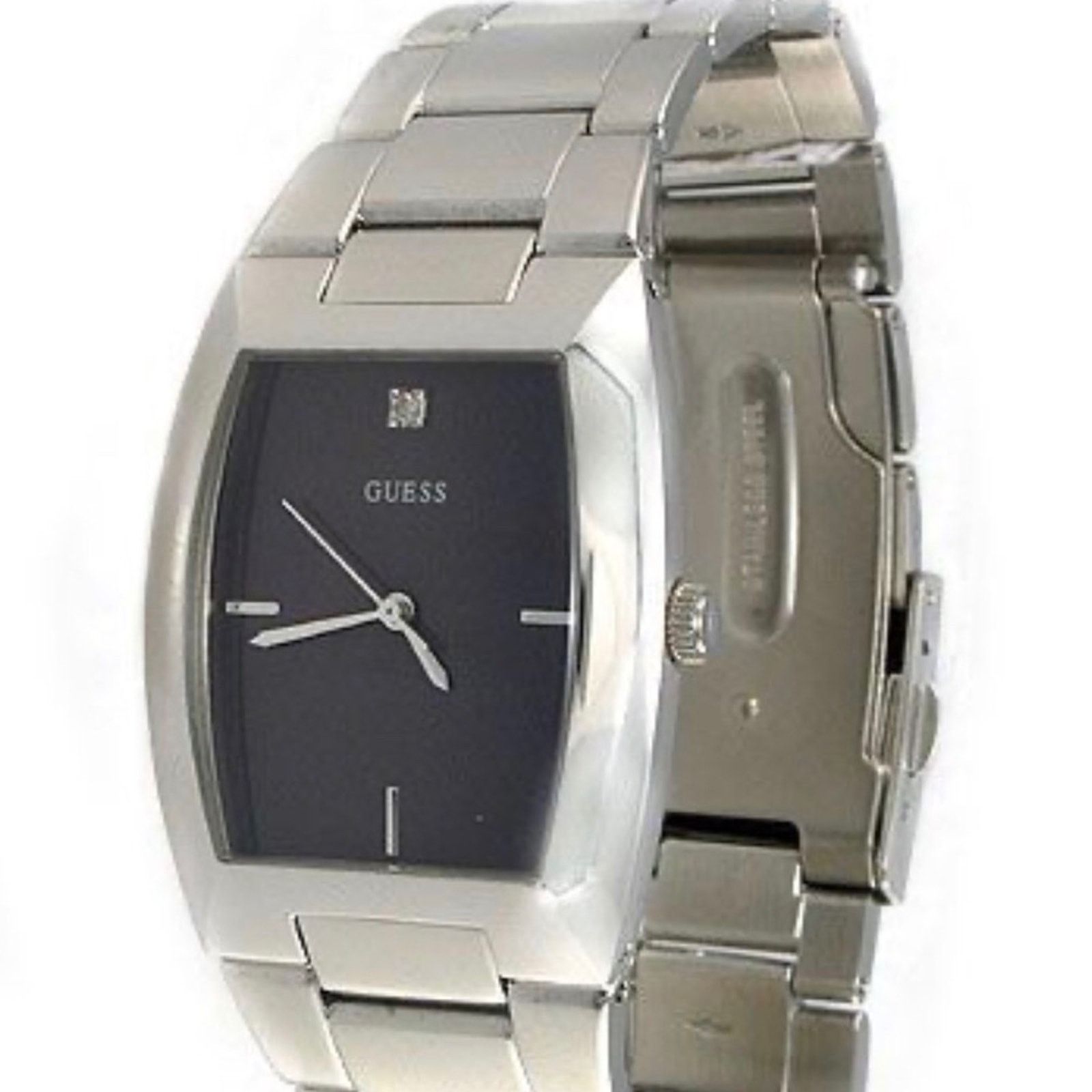 MenS Guess Steel Luxury Genuine Diamond Wr Watch in Silver, Women's