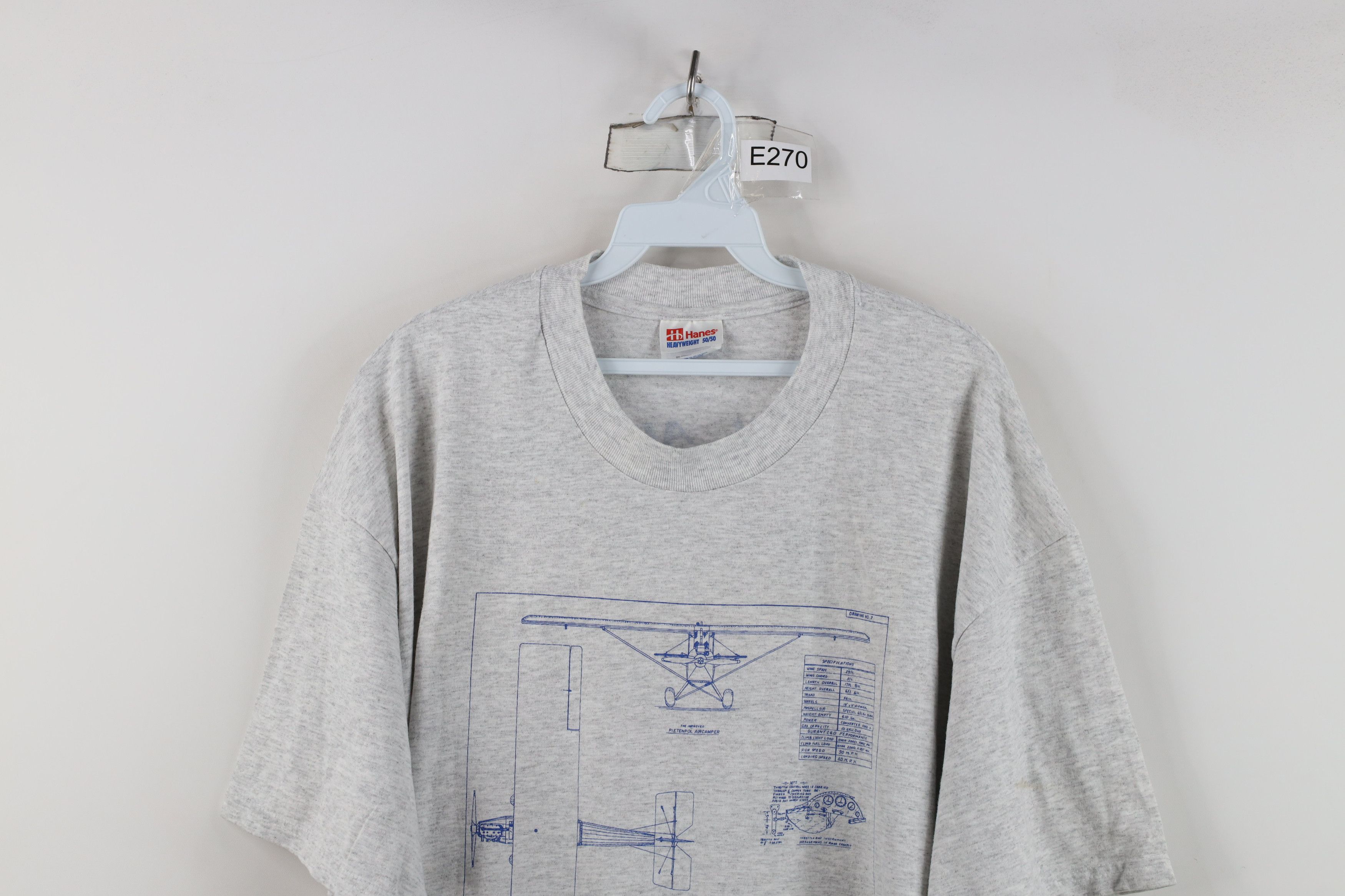 Vintage Vintage Y2K 2000 Pietenpol Air Camper Airplane T-Shirt Gray Size US XL / EU 56 / 4 - 2 Thumbnail
