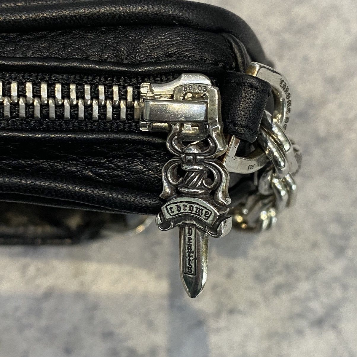 Chrome Hearts Chrome hearts PULP Cross link chain silver Medium bag black Size ONE SIZE - 7 Thumbnail