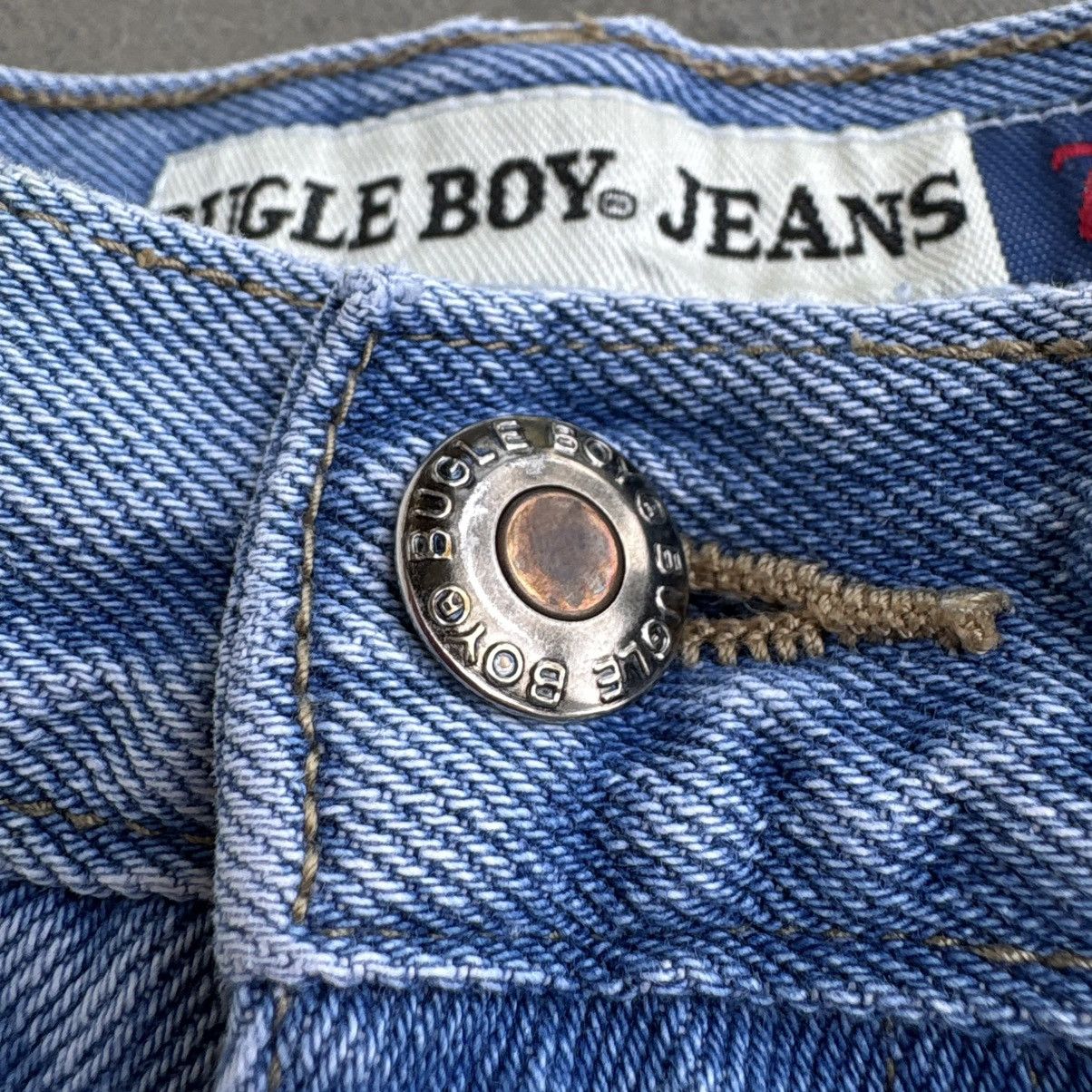 Bugle Boy Vintage 90's Bugle Boy Light Blue Denim Jean Shorts Jorts 33 Size US 33 - 11 Thumbnail