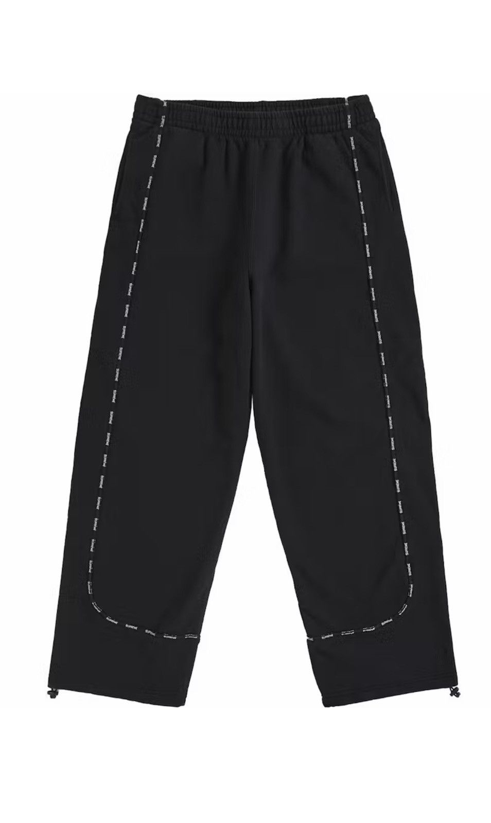 Supreme 2025 Supreme Piping Sweatpant 'Black' Size US 32 / EU 48 - 1 Thumbnail