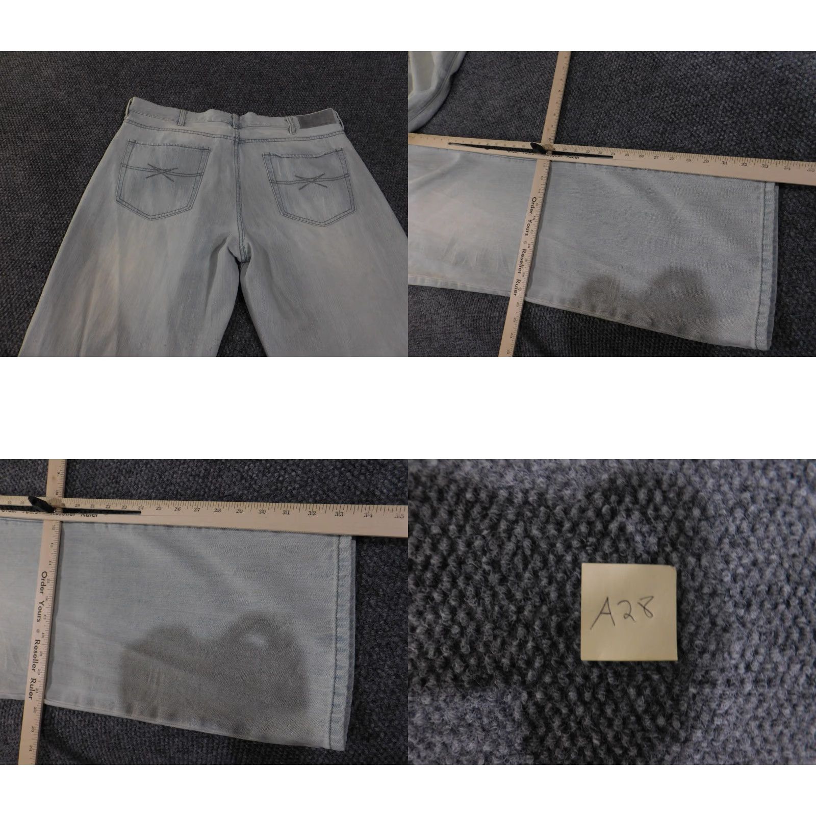 Sean John VINTAGE Sean John Jeans Mens 40 Light Wash Gray Hamilton Straight Leg Denim Distressed Size US 40 / EU 56 - 9 Thumbnail