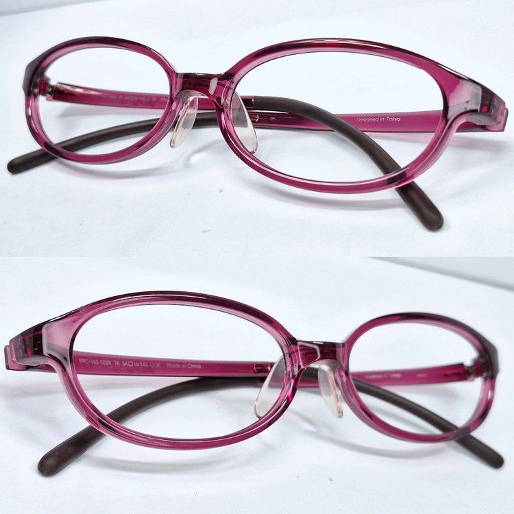 JINS JINS FPC-14S-102R Slim Wine Brown Glasses Frame Ultralight Size ONE SIZE - 6 Thumbnail