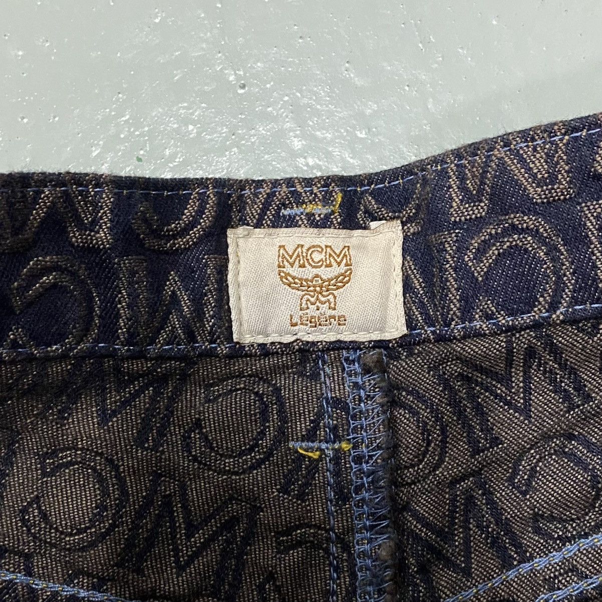 MCM × Vintage Vintage Mcm Monogram Denim Jeans Pants Size US 27 - 12 Thumbnail