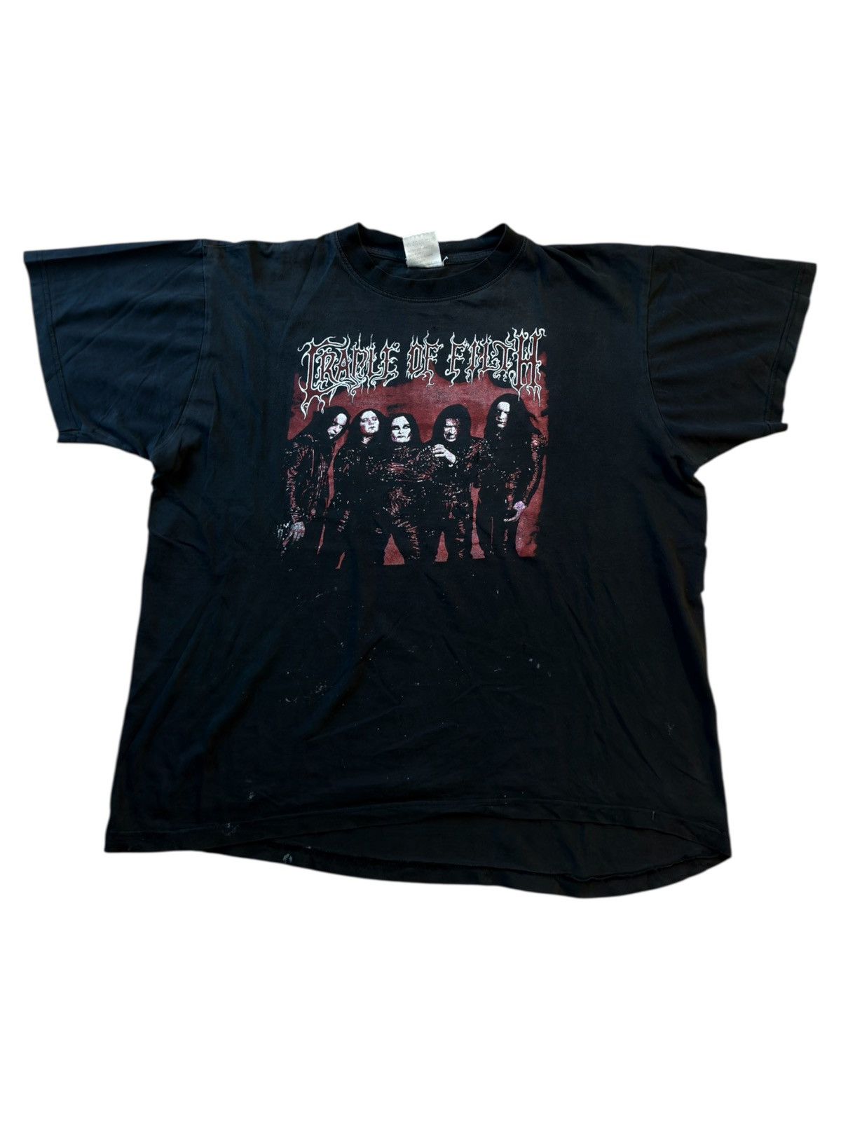 Band Tees 90s THRASHED VTG TEE CRADLE OF FILTH DISTRESSED METAL Size US XL / EU 56 / 4 - 1 Thumbnail