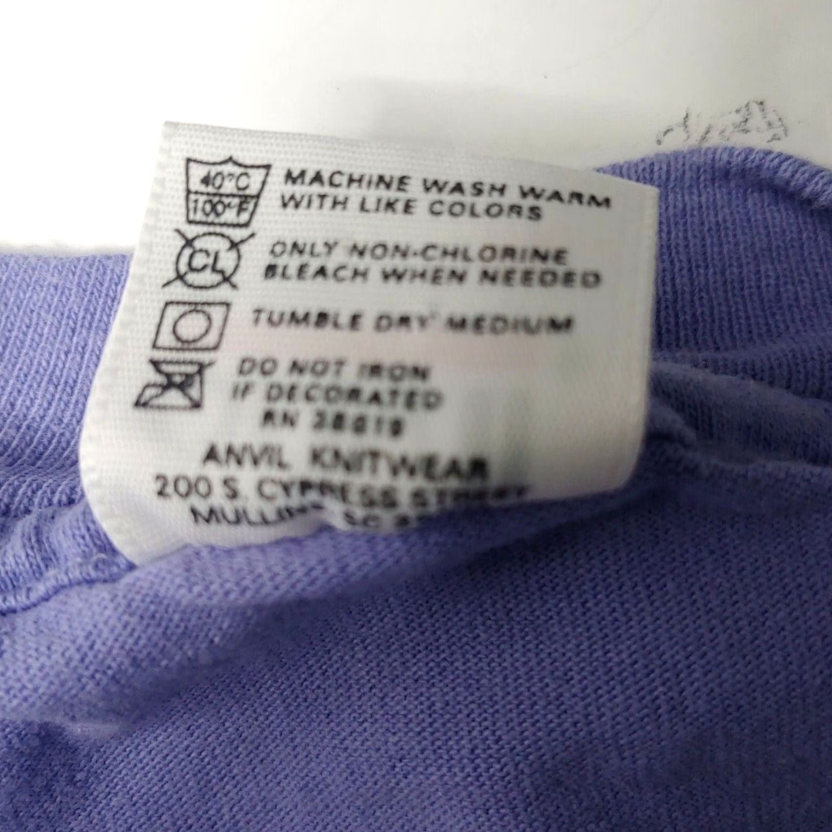 Anvil VINTAGE Anvil Cowboy Western Dallas Texas Purple Short Sleeve Crew Neck T-Shirt XL Men ผ Size US XL / EU 56 / 4 - 5 Thumbnail