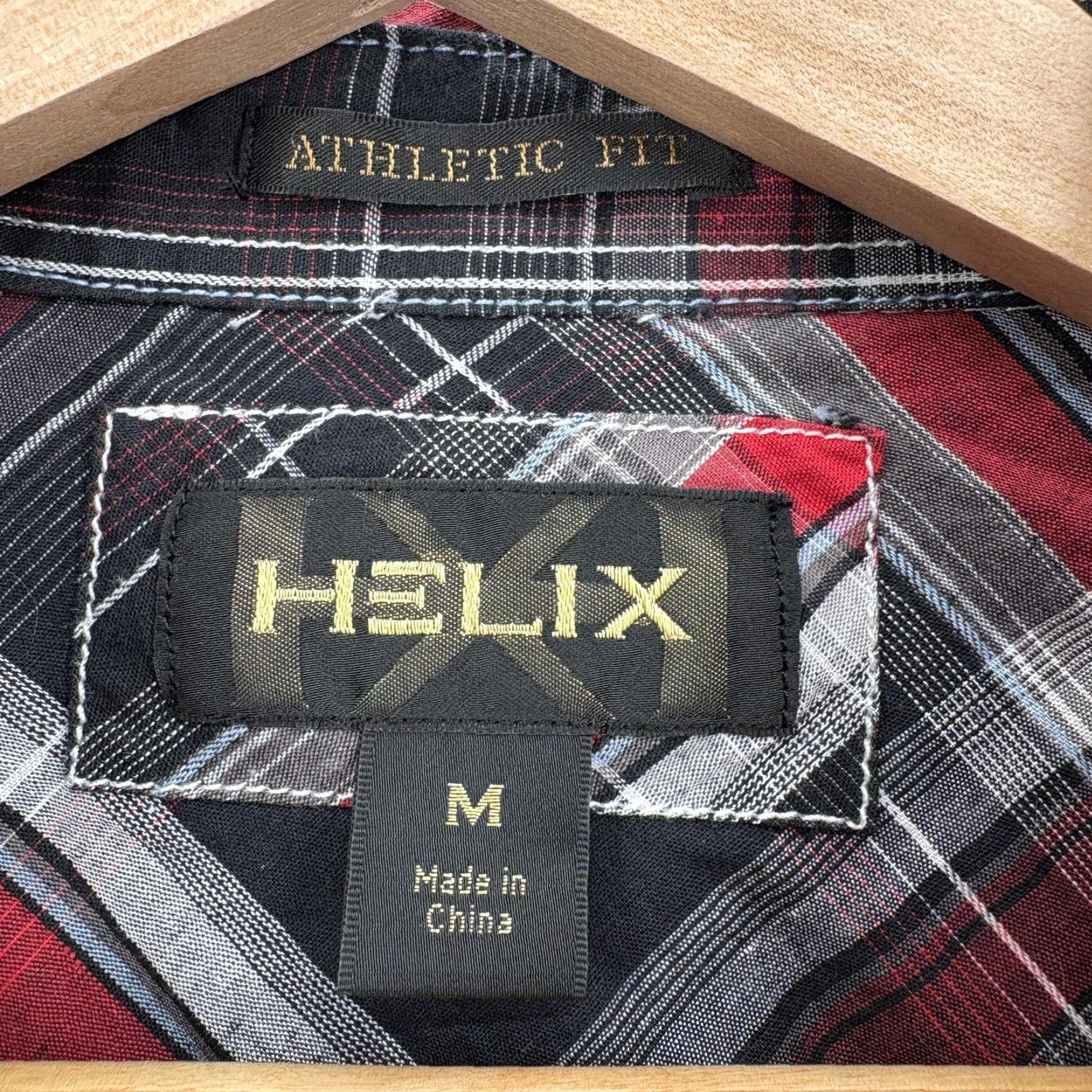 Vintage VINTAGE Helix Shirt Mens M Red Plaid Athletic Fit Snap Front Western Grunge Y2K Size US M / EU 48-50 / 2 - 4 Thumbnail