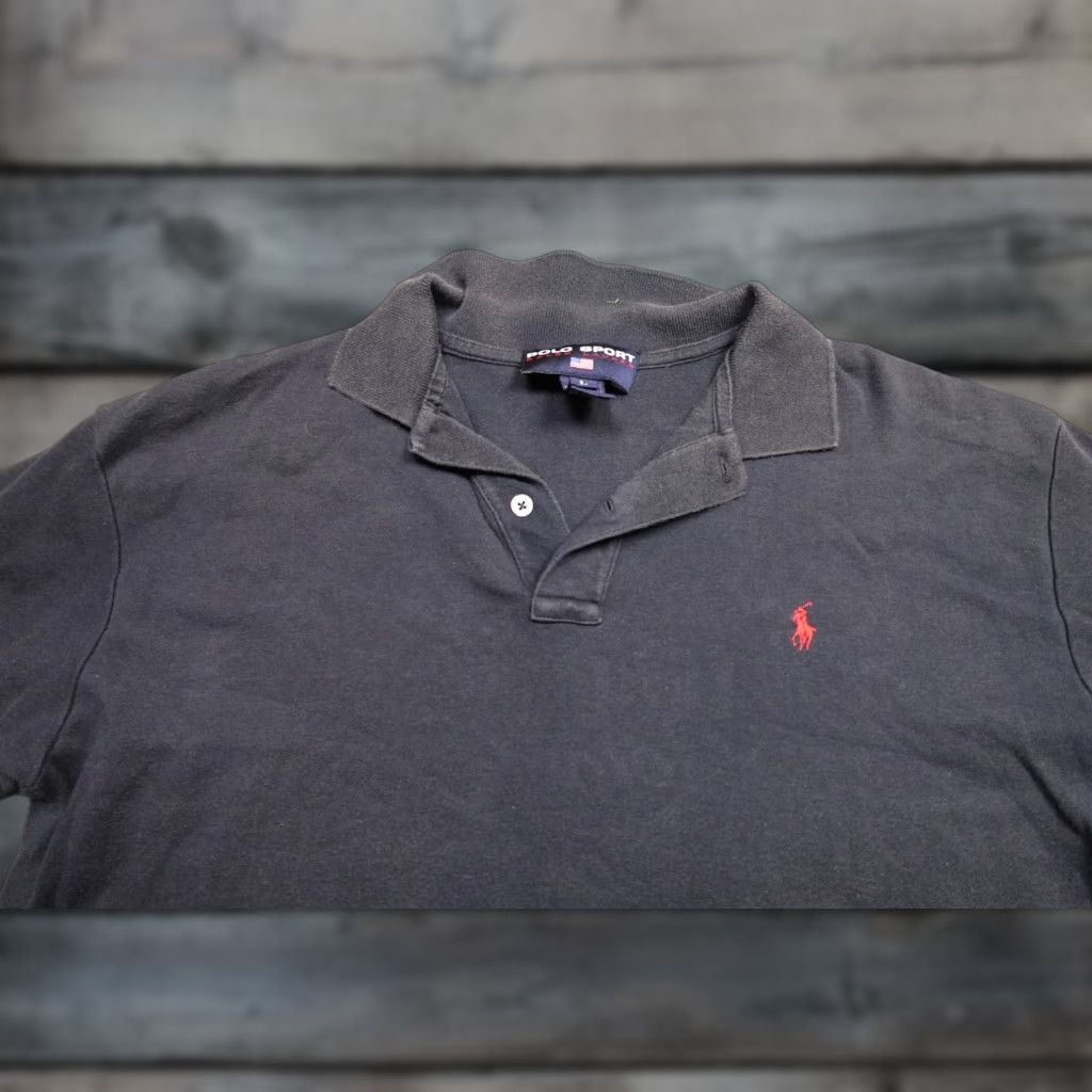 Ralph Lauren VINTAGE Ralph Lauren Polo Polo Shirt Mens L Blue 90s Preppy Golf Regular Short Sleeve Size US L / EU 52-54 / 3 - 1 Thumbnail