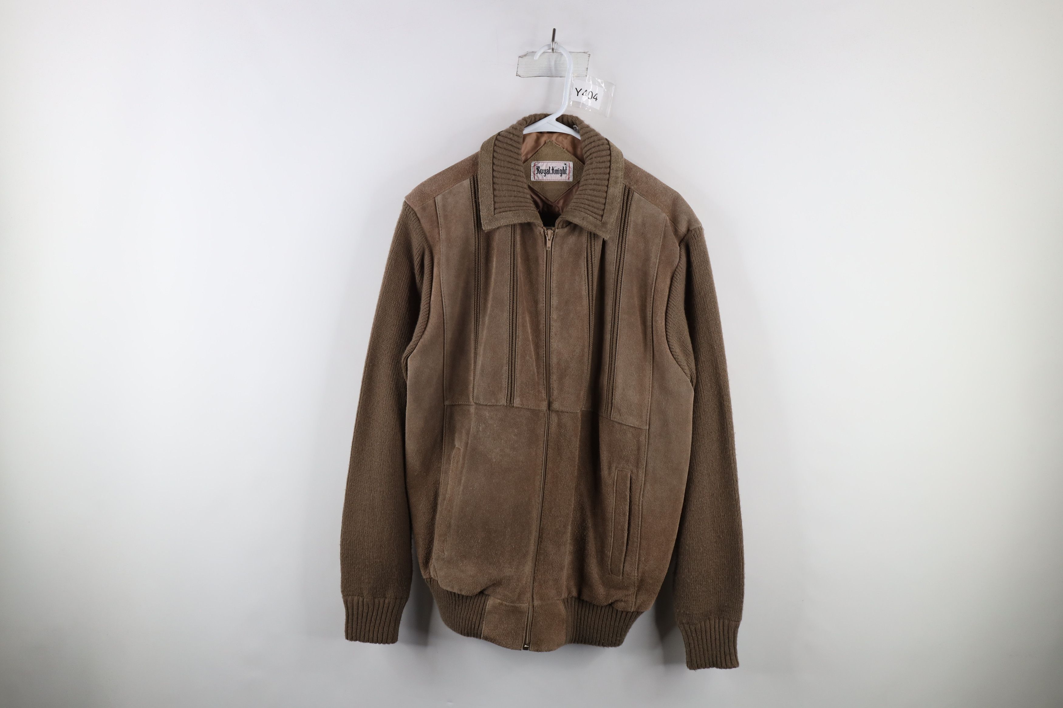 image of Vintage 70's Streetwear Suede Leather Sweater Jacket Swacket in Brown, Men's (Size XL)