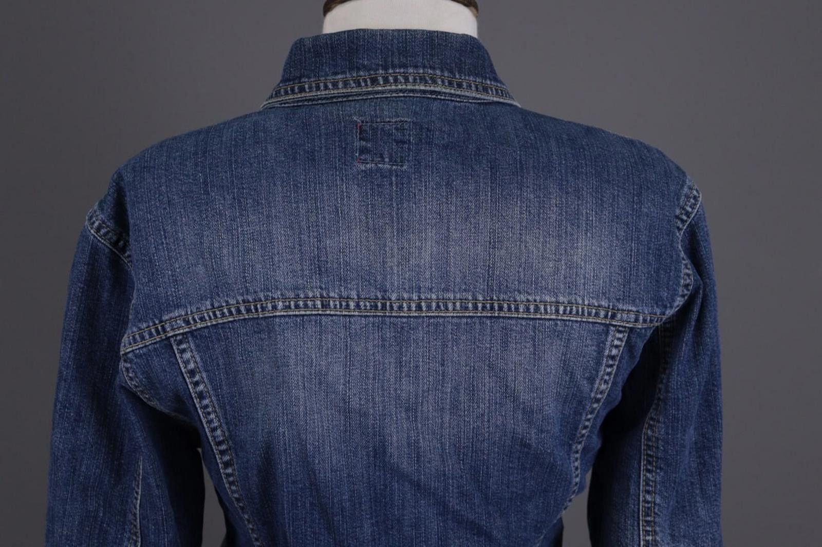 Designer Miss Sixty Blue Denim Button Down Trucker Jacket Size XL Size XL / US 12-14 / IT 48-50 - 8 Thumbnail