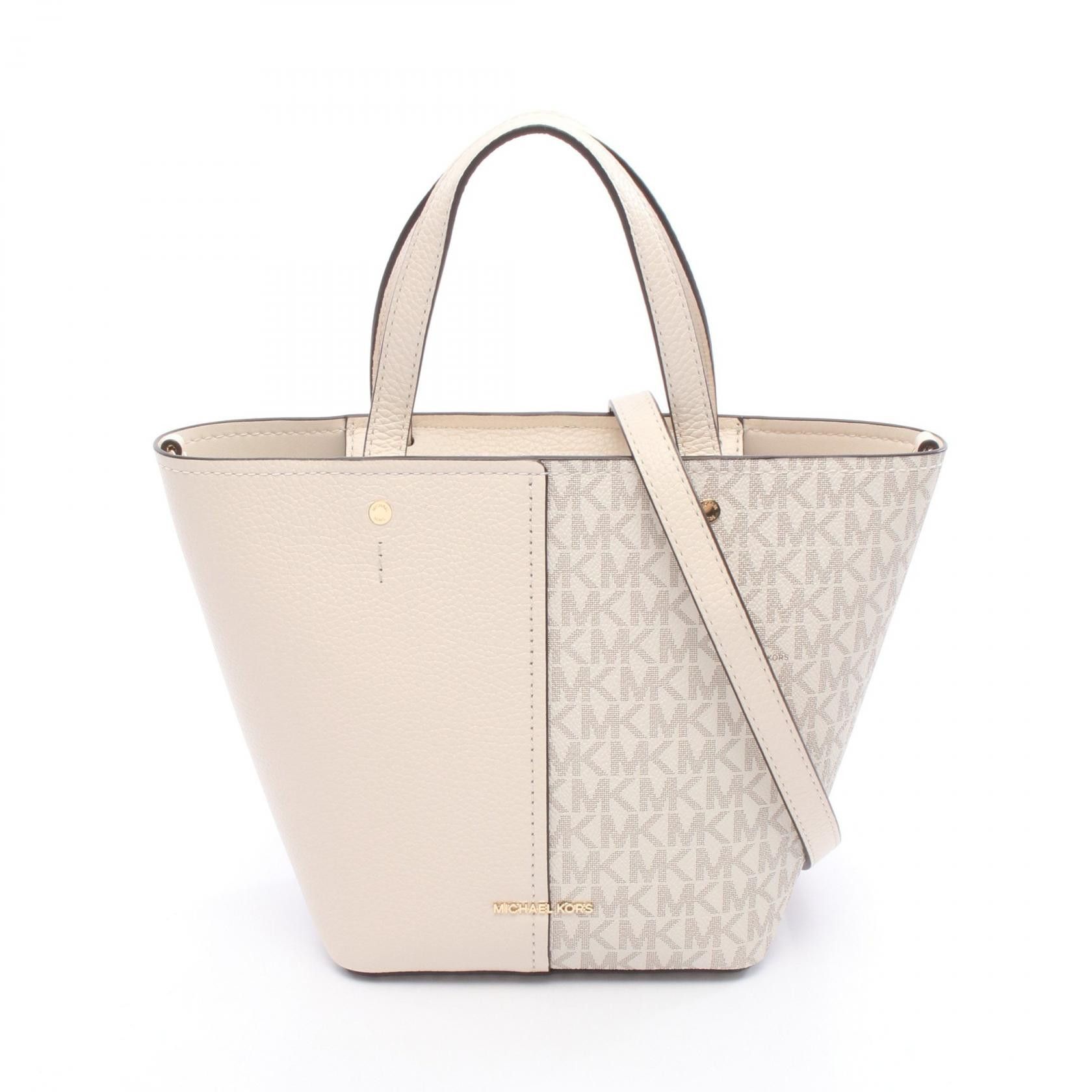 Michael Kors Michael Kors FLORA Leather PVC Coated Canvas 2way Tote Bag Leather Tote Bag 32T5GFFC1B132 DUTY FREE for USA