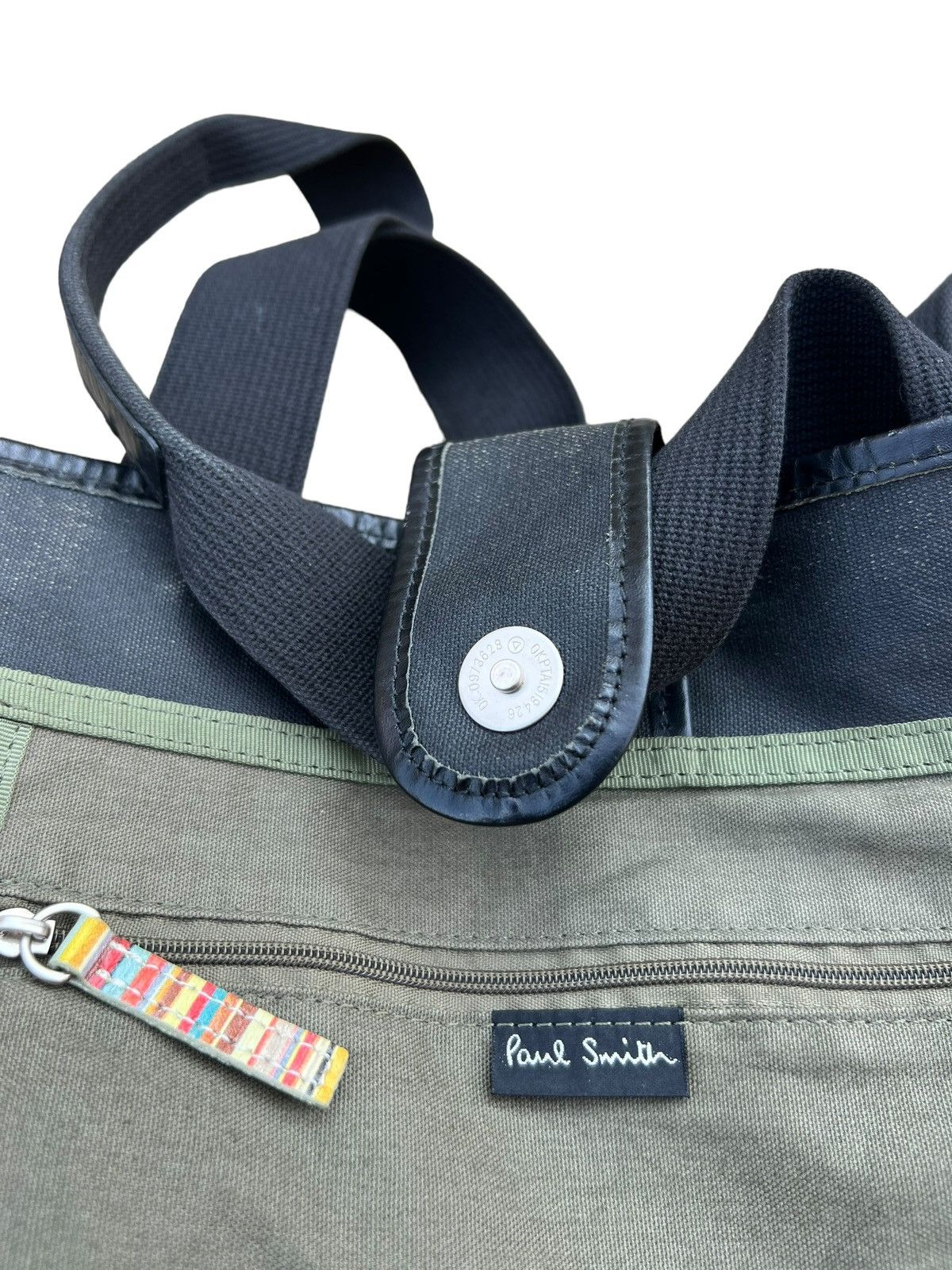 Paul Smith Vintage Paul Smith Waxed Hybrid Leather Cargo Tote Bag Size ONE SIZE - 20 Thumbnail