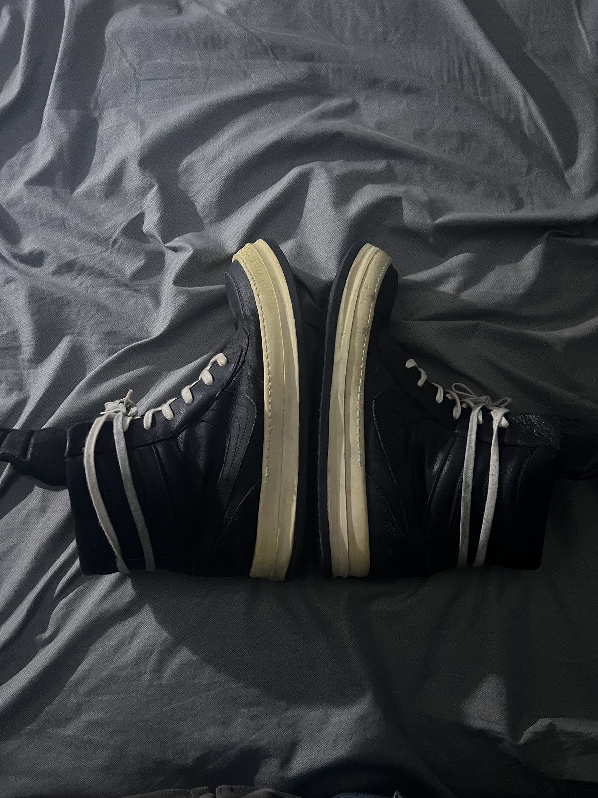 Rick Owens × Rick Owens Drkshdw Rick Owen Dunks Size US 12 / EU 45 - 2 Thumbnail