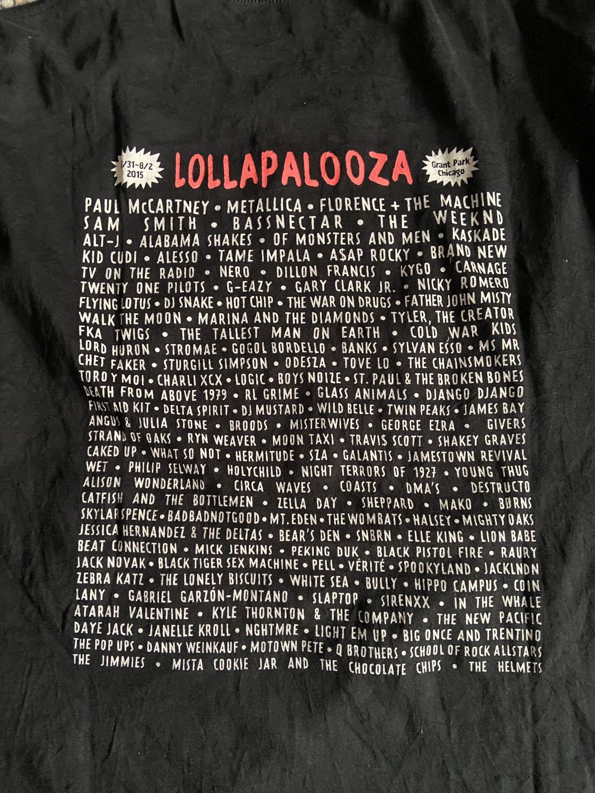 Band Tees Lollapalooza Festival 2015 Size US L / EU 52-54 / 3 - 4 Thumbnail