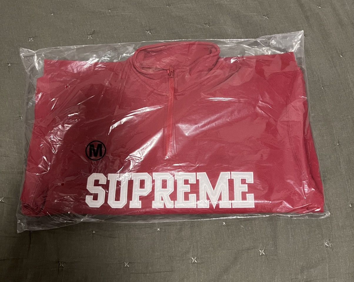 Supreme Supreme Shop Flag Half Zip Pullover Red Size Medium Size US M / EU 48-50 / 2 - 1 Thumbnail