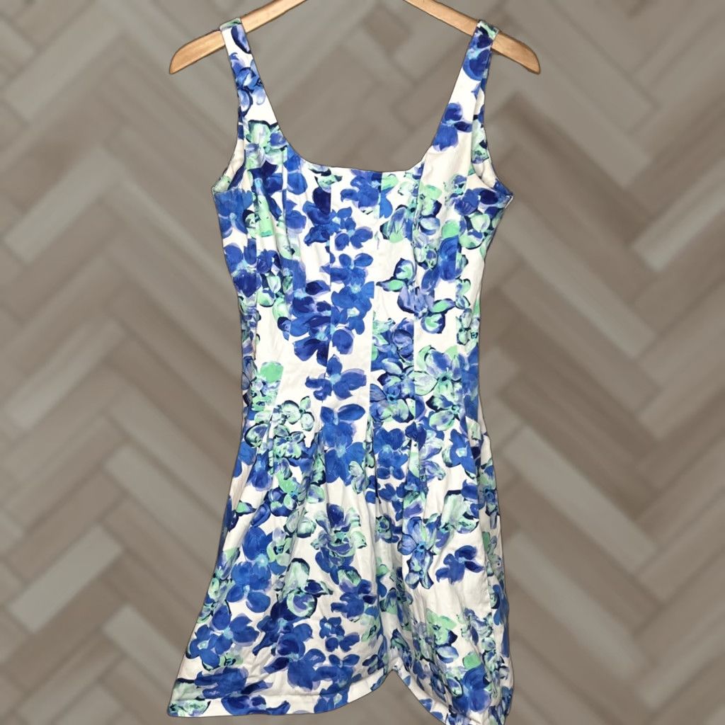 Ralph Lauren Lauren Ralph Lauren Womens Floral Dress Blue White 6 Size M / US 6-8 / IT 42-44 - 1 Thumbnail