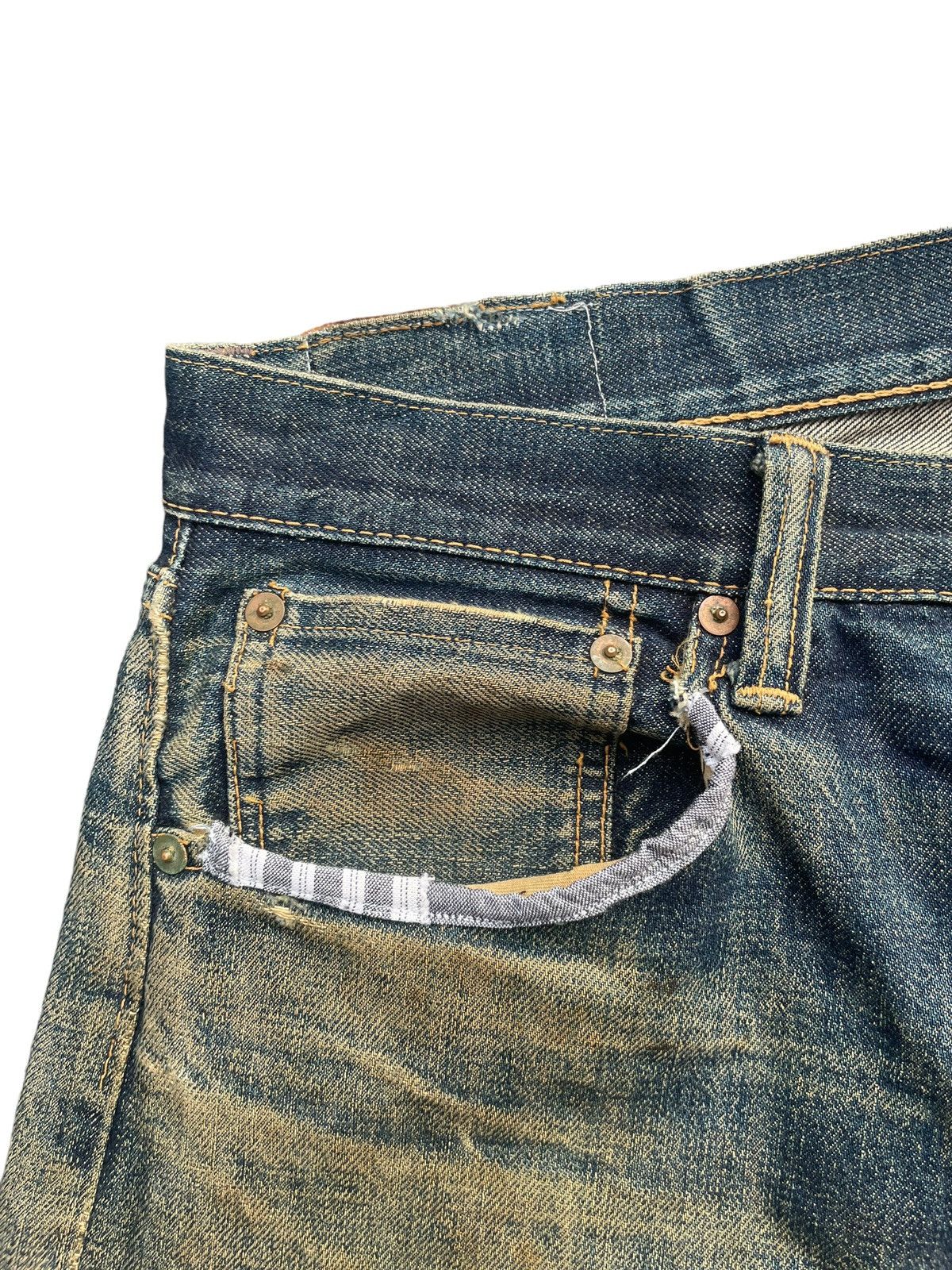 Japanese Brand × Vintage Vintage Gleem Selvedge Distresed Denim Size US 34 / EU 50 - 8 Thumbnail