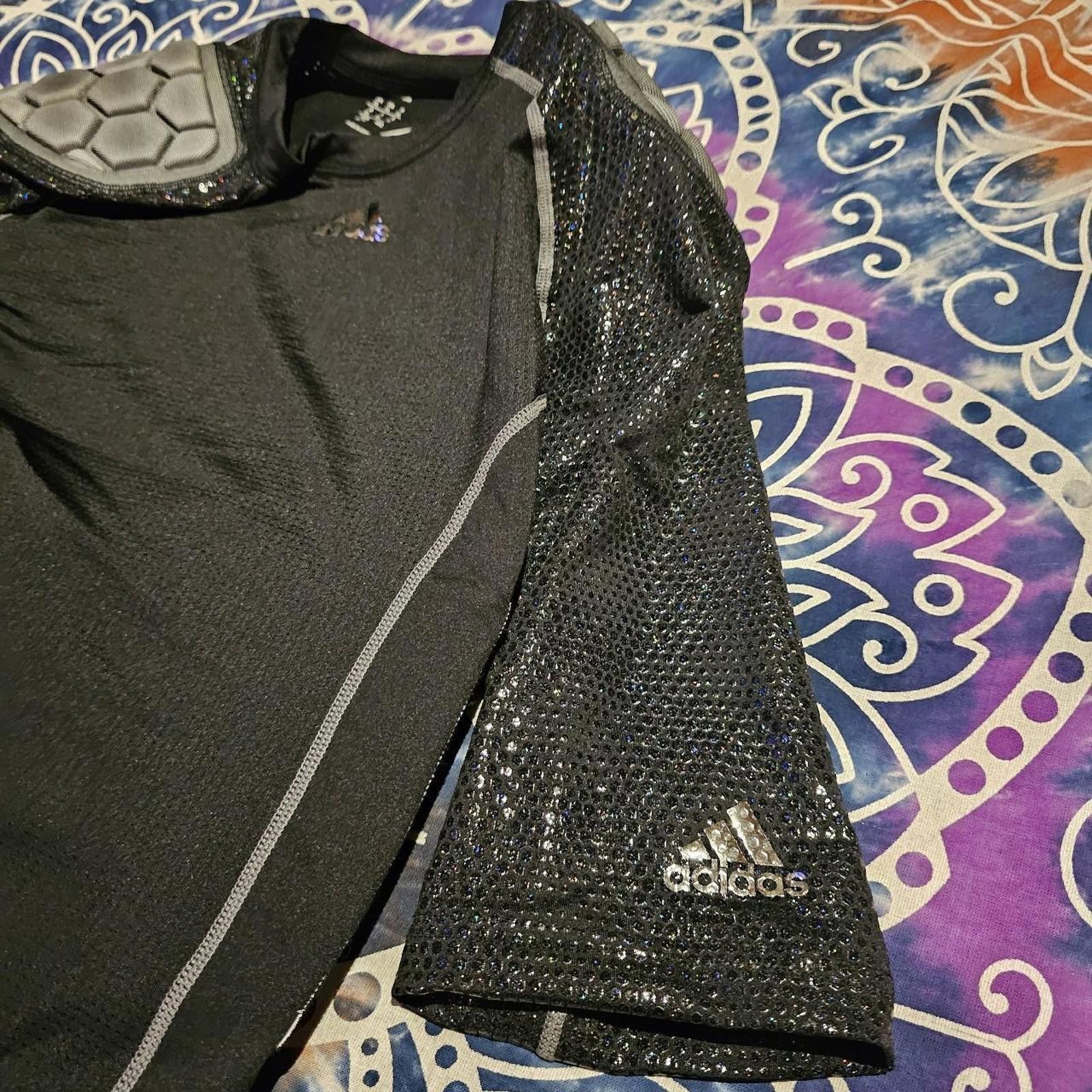 Adidas Adidas Men's Black Tech Fit Padded Compression Shirt Size US XL / EU 56 / 4 - 3 Thumbnail