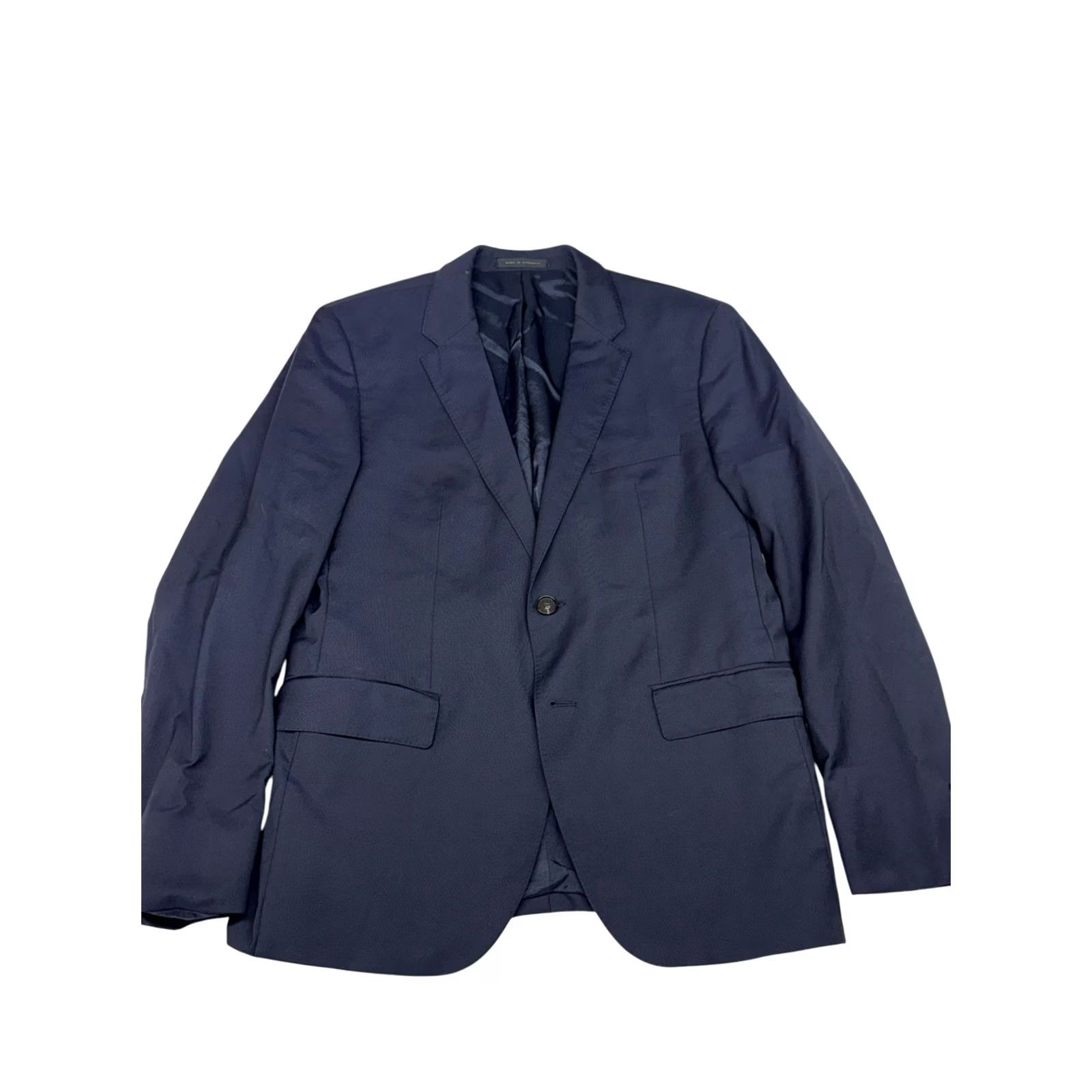 Hugo Boss Hugo Boss Blazer Mens 40S Blue Super 120 Wool Sport Coat Stretch Tailoring Size 40R - 2 Thumbnail