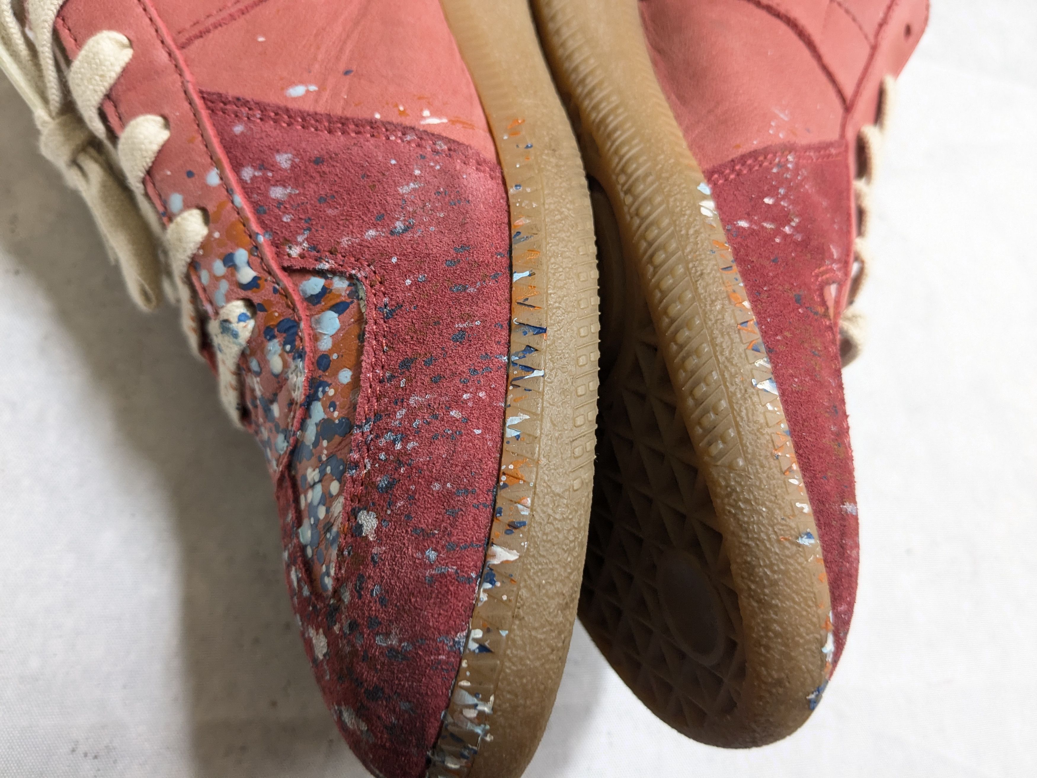 Maison Margiela Maison Margiela Replica GAT Red Paint Splatter 9 42 Gum Low Size US 9 / EU 42 - 9 Thumbnail