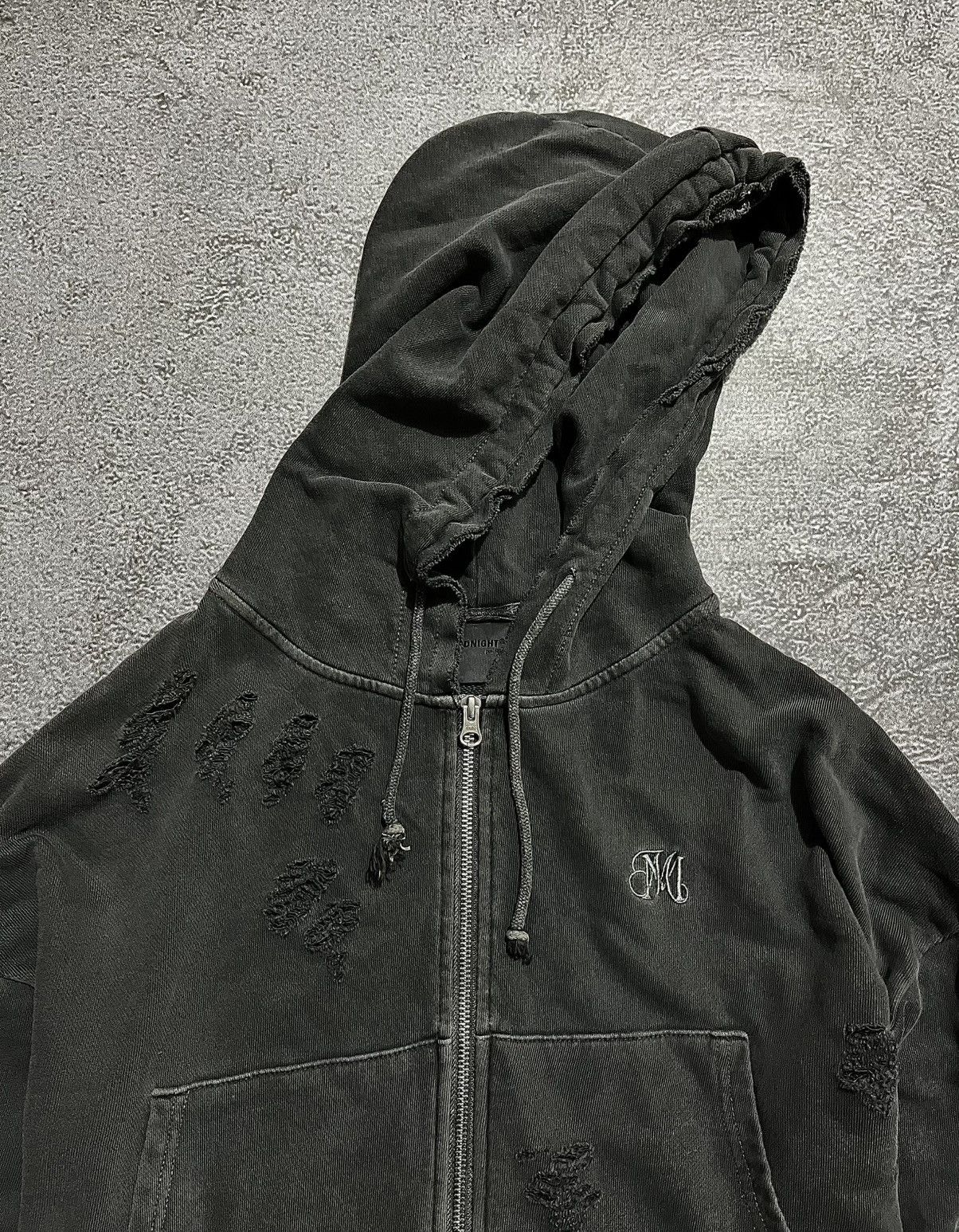 MiDNIGHT Vintage Midnight Move Distressed Crop Zip hoodie Yasuyuki Size US M / EU 48-50 / 2 - 2 Thumbnail