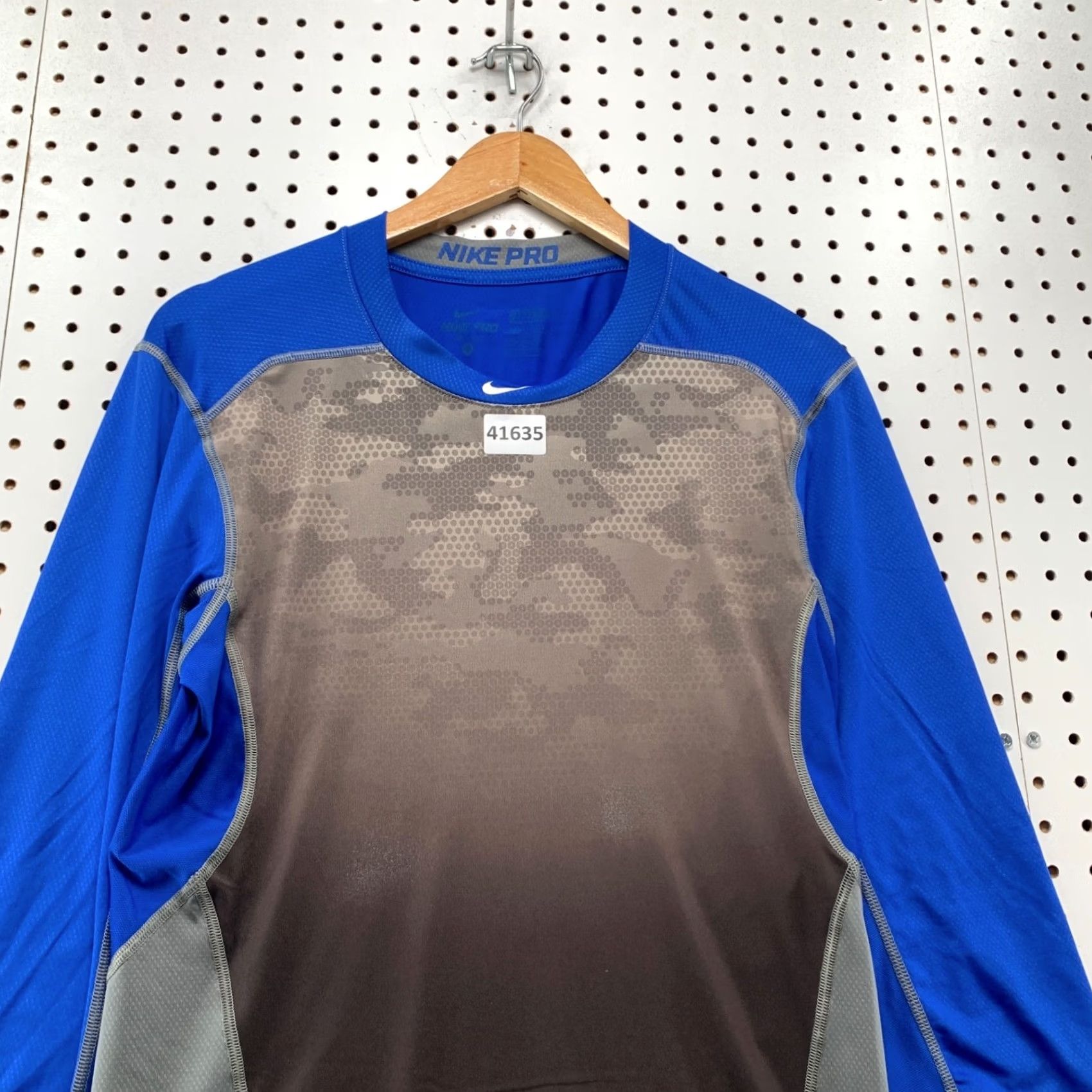 Nike Nike Pro Baseball Shirt Men Small Gray Blue Active Performance Compression Size US S / EU 44-46 / 1 - 6 Thumbnail