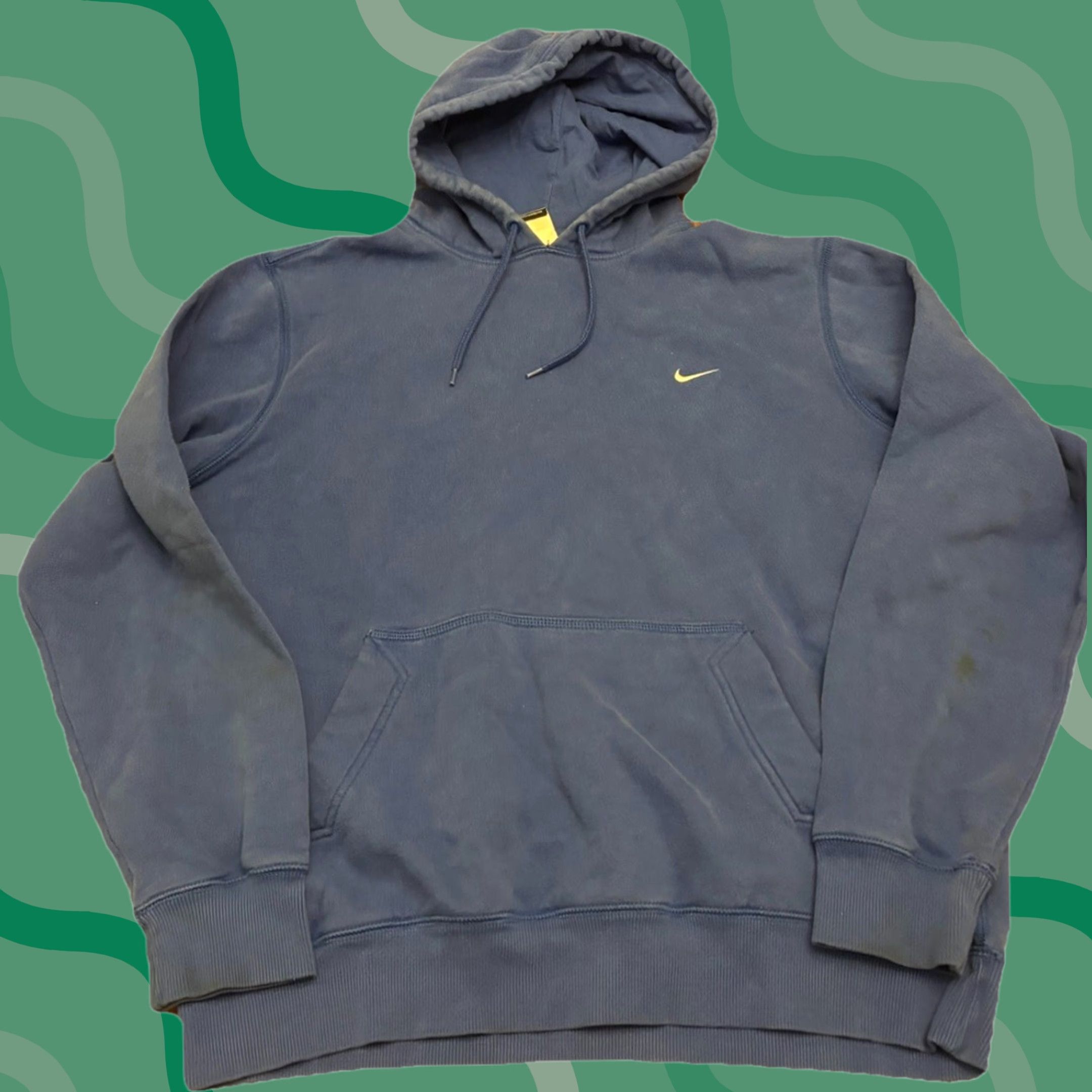 Nike VINTAGE Nike Hoodie Blue XL Sweatshirt Athletic Swoosh Y2K G5 Pullover Hooded Pockets Mens Size US XL / EU 56 / 4 - 1 Thumbnail