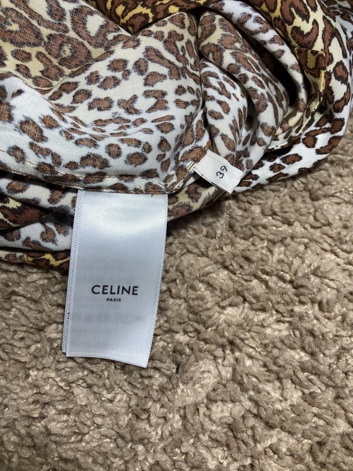 Celine × Hedi Slimane New SS23 Celine Leopard Gradient Camp Collar Shirt 39 2023 Size US M / EU 48-50 / 2 - 6 Thumbnail