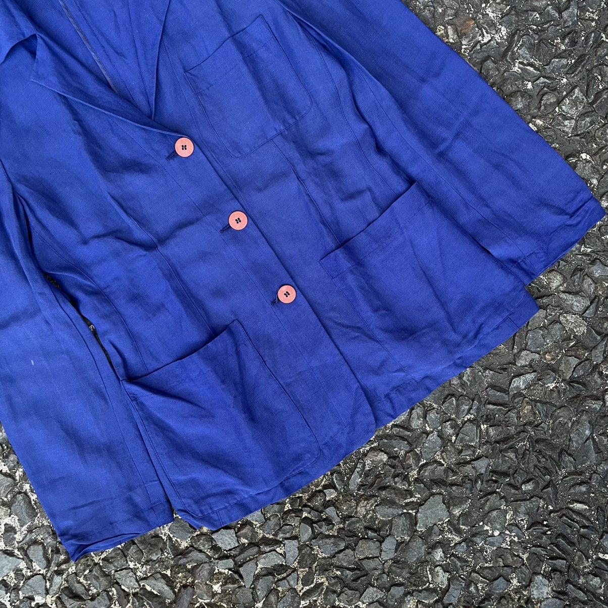 Emporio Armani Vintage Emporio Armani Linen Chore Jacket Size US M / EU 48-50 / 2 - 3 Thumbnail