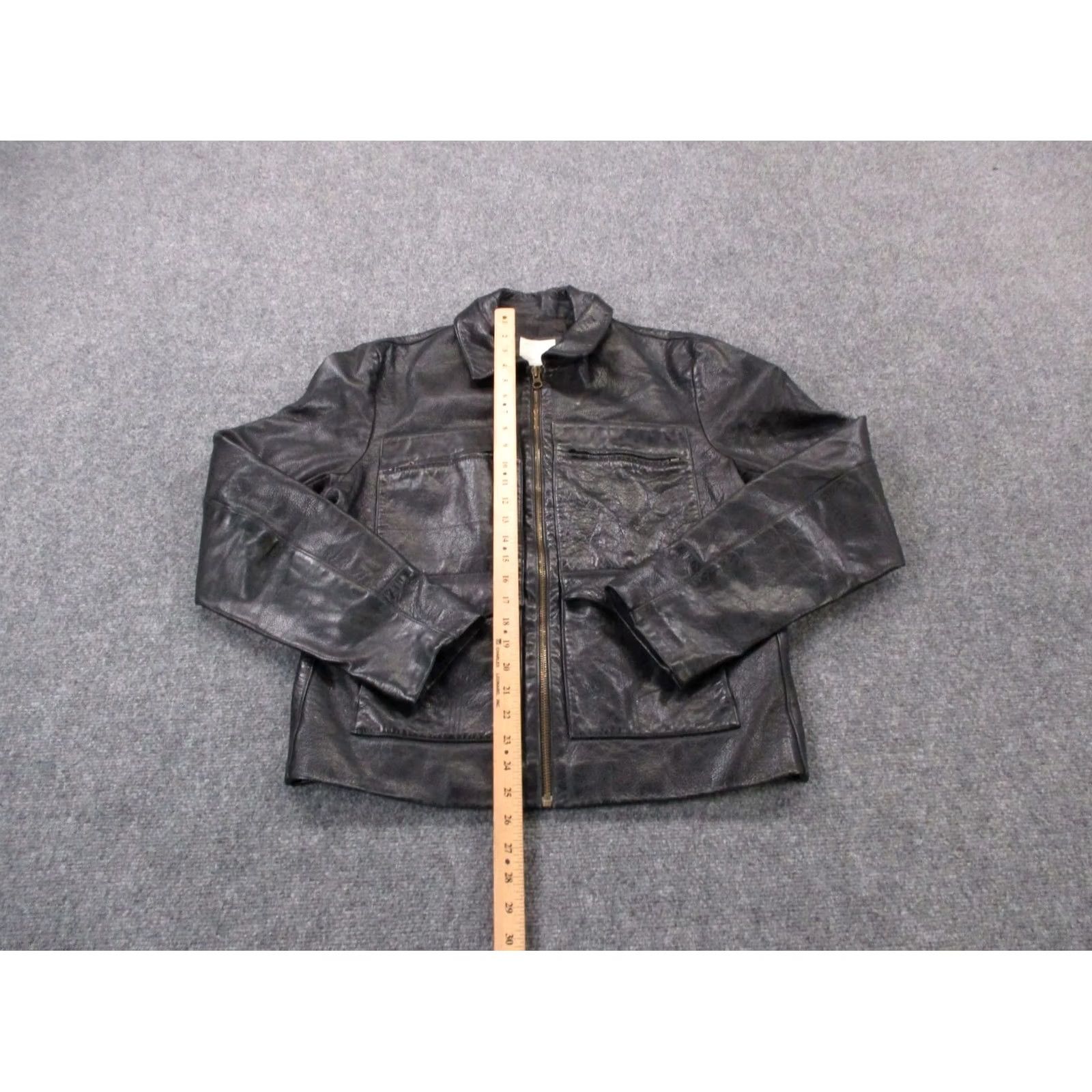 Billy Reid Billy Reid Jacket Mens XL Black Leather Biker Coat USA Made Size US XL / EU 56 / 4 - 3 Thumbnail