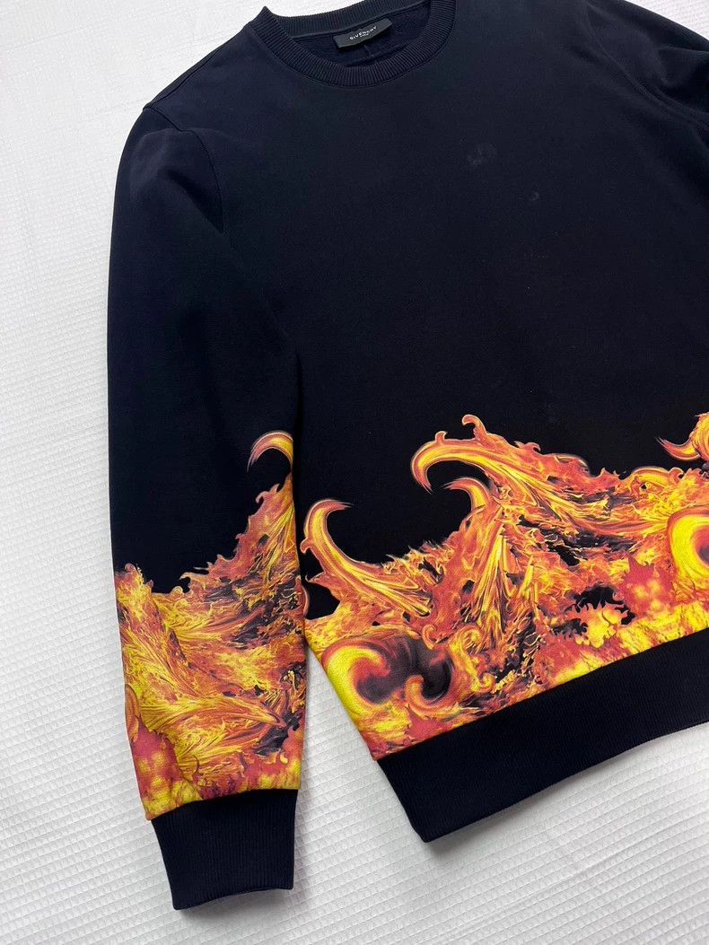 Givenchy Givenchy Black Flame Hoodie, Size S Size US S / EU 44-46 / 1 - 2 Thumbnail