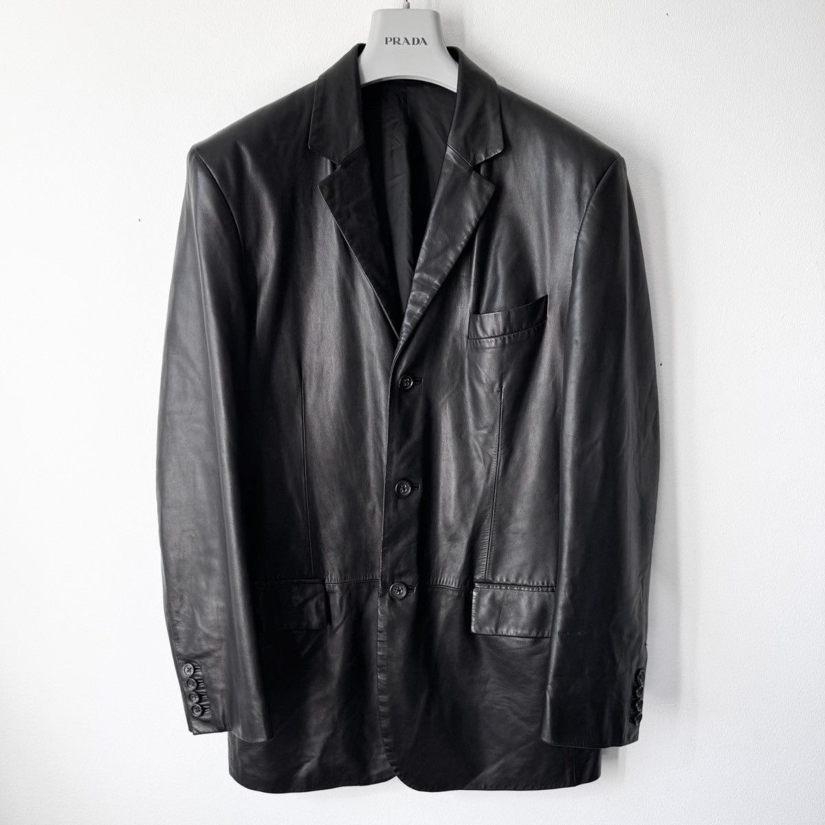 Jil Sander Jil Sander 2000’s Black Lamb Leather Blazer Jacket Size US M / EU 48-50 / 2 - 1 Thumbnail