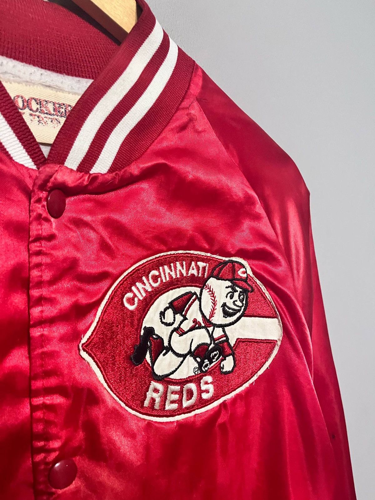 MLB × Vintage Vintage 80’s Satin Cincinnati Reds chalk line Jacket Size US XL / EU 56 / 4 - 2 Thumbnail