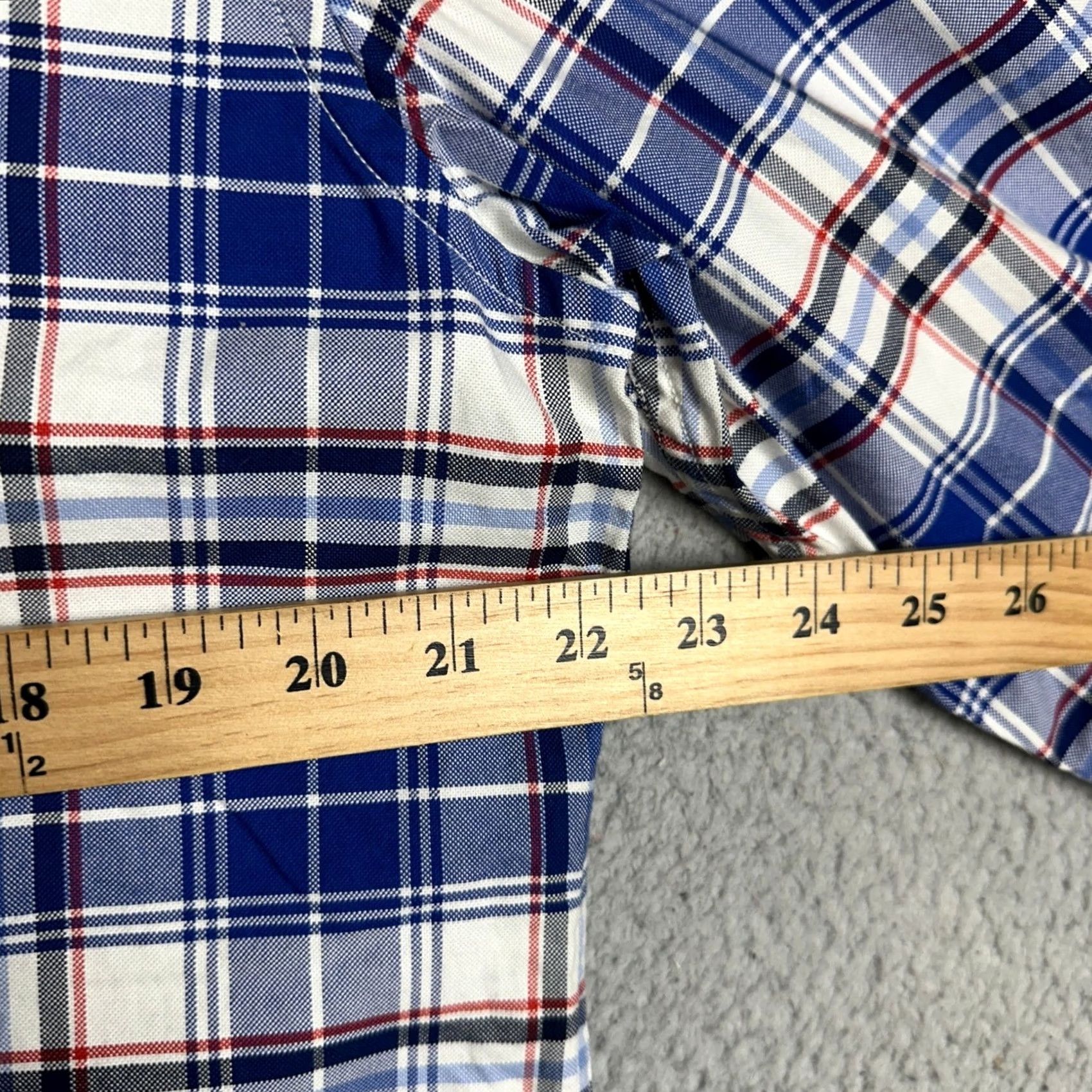 Banana Republic Banana Republic Shirt Men Large Blue White Slim Button-Down Plaid Oxford Collared End Mens Size US L / EU 52-54 / 3 - 6 Thumbnail