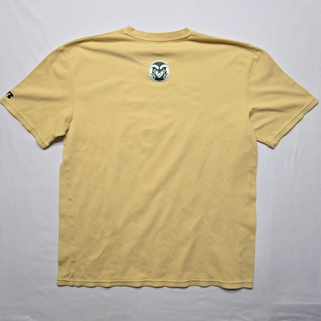 Russell Athletic Colorado State Football Shirt Yellow XL College Sport Tee Size US XL / EU 56 / 4 - 6 Thumbnail