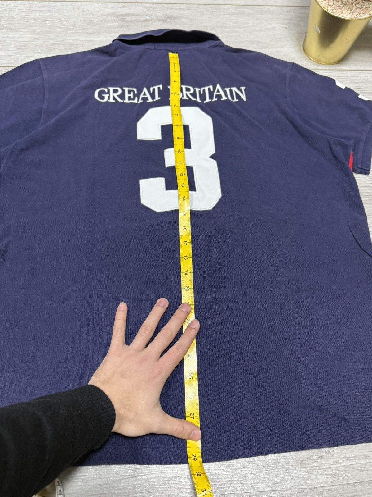 Polo Ralph Lauren POLO RL 🇬🇧 Great Britain England flag vintage big logo shirt Size US XXL / EU 58 / 5 - 9 Thumbnail