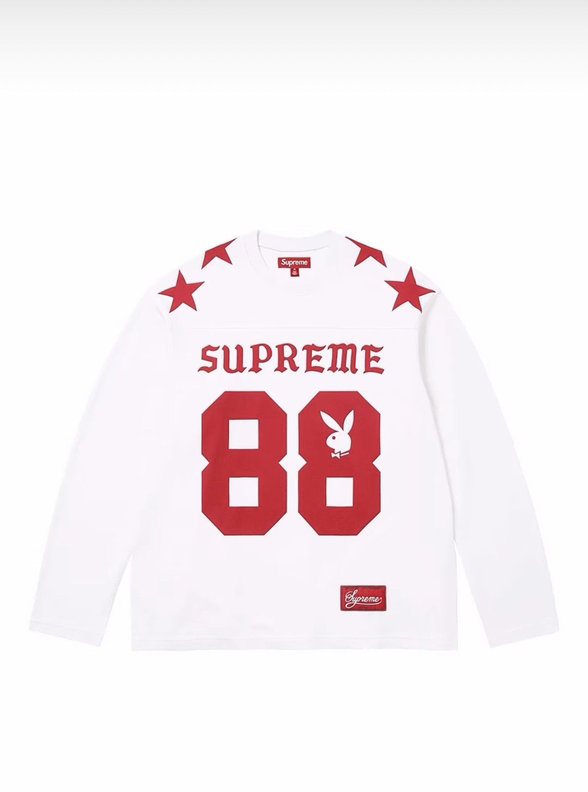 Supreme Supreme Playboy L/S Football Top (white) (M) Size ONE SIZE - 1 Preview