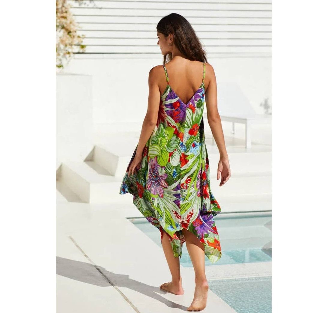 Anthropologie Anthropologie Flowy Mini Dress COVER-UP Floral Print XS/S Size S / US 4 / IT 40 - 4 Thumbnail