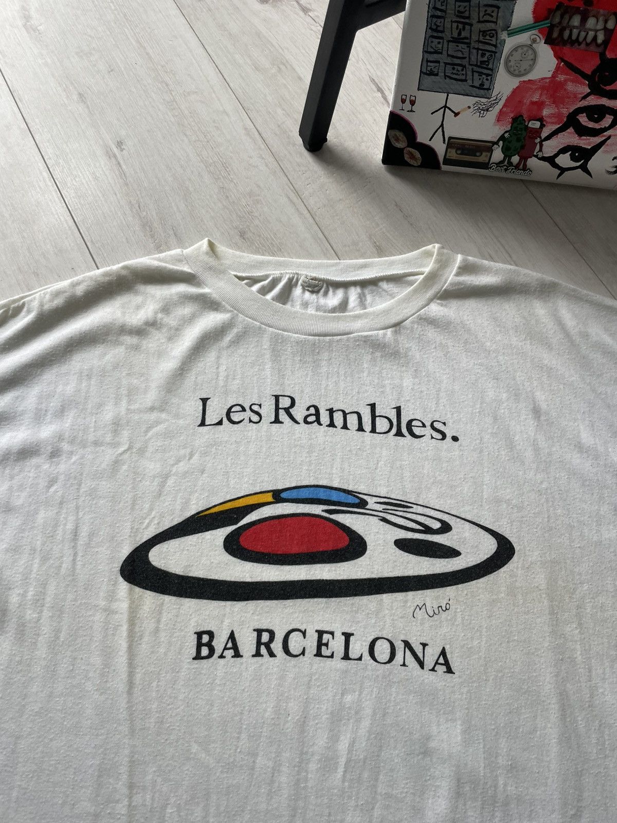 Vintage Vintage 1992 Joan Miro Art Olympics Game T-Shirt RARE Spain Size US XL / EU 56 / 4 - 3 Thumbnail