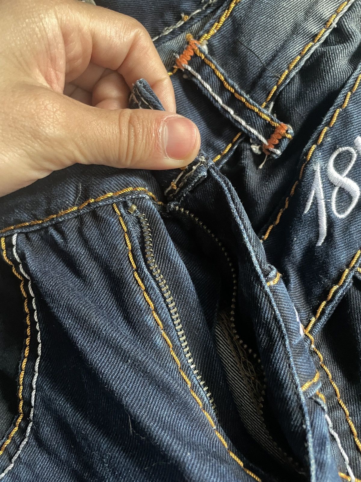 Vintage Archive Kosmo Lupo Jeans distressed y2k Denim pants Size US 37 - 12 Thumbnail