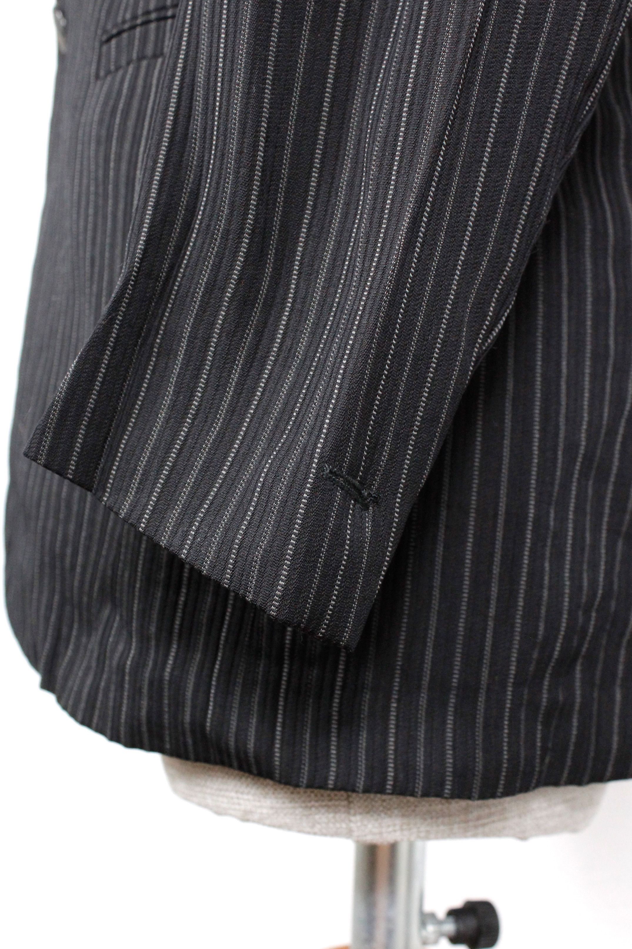 Versace Vintage Versace Classic V2 Striped Knit Black Blazer Jacket Size US M / EU 48-50 / 2 - 6 Thumbnail